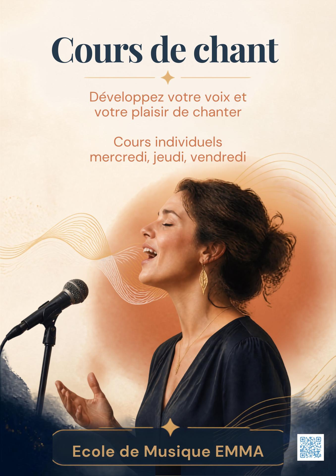 Flyer cours de chant adultes